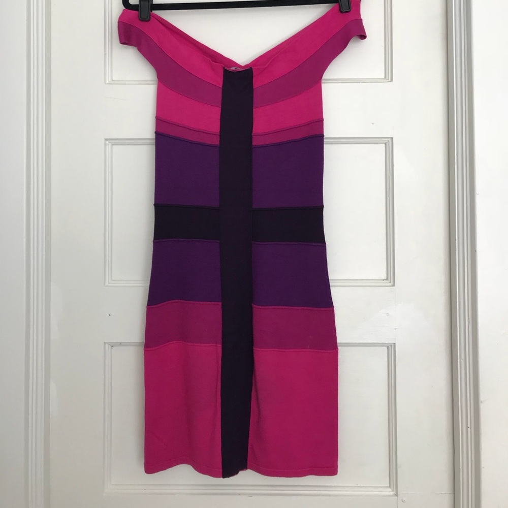 Off-Shoulder Multicolor Dress - Picture 2 of 7